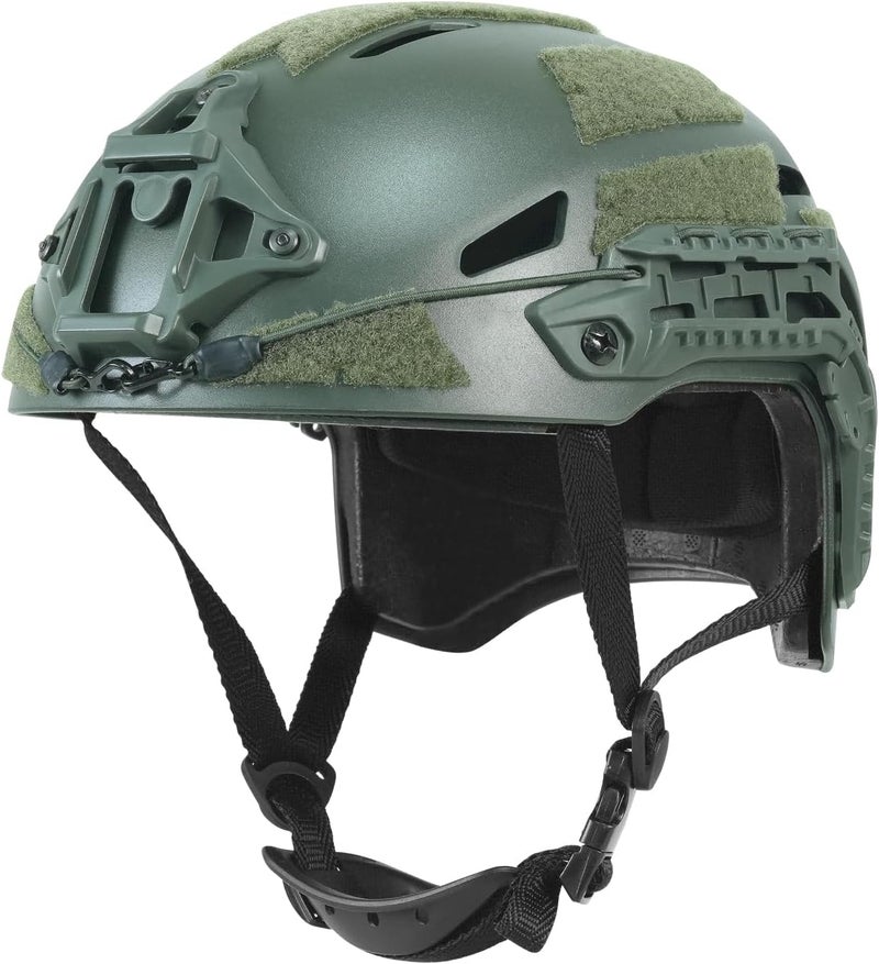 BOYOU Airsoft Helmet, PJ Type Tactical Paintball Fast Military Helmet with Front NVG Mount and Side Rail Breathable Vent Holes for Cosplay Outdoor Activities - Image 1